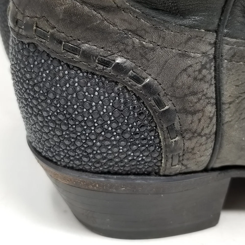 Tony Lama Stingray Leather Cowboy Boots Mens Size 7EE Womes 8.5 Pointy Toe
